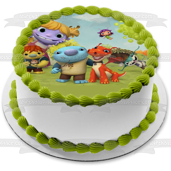 Wallykazam Bobgoblin Gina Giant Norville Libby Light Sprite and Ogre Doug Edible Cake Topper Image ABPID07047