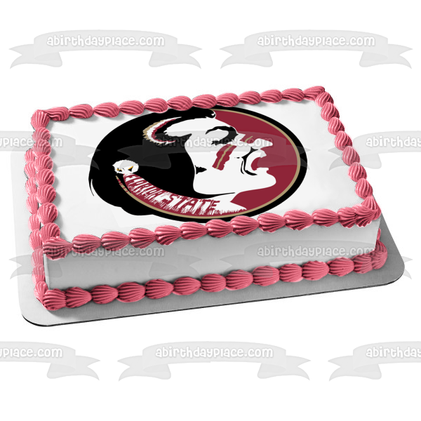 Imagen comestible para tarta con logotipo de Florida State Seminoles, fútbol nativo americano, ABPID06675 