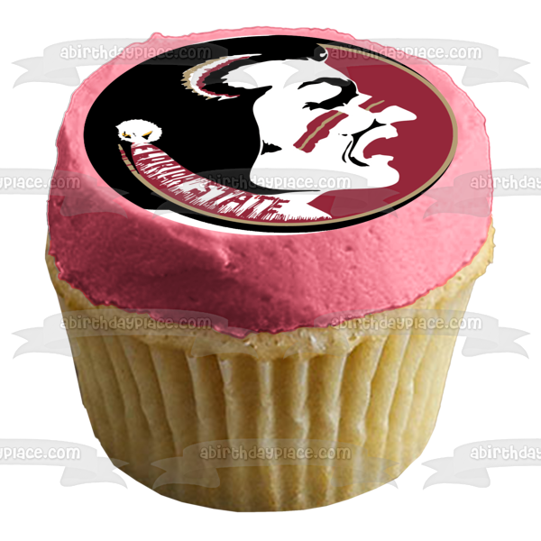 Imagen comestible para tarta con logotipo de Florida State Seminoles, fútbol nativo americano, ABPID06675 