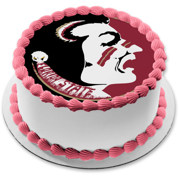 Imagen comestible para tarta con logotipo de Florida State Seminoles, fútbol nativo americano, ABPID06675 