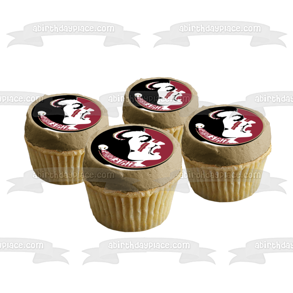 Imagen comestible para tarta con logotipo de Florida State Seminoles, fútbol nativo americano, ABPID06675 