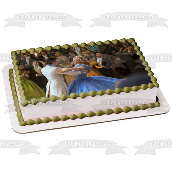 Adorno comestible para tarta de Cenicienta bailando con el príncipe azul, imagen ABPID06683 