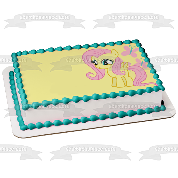 My Little Pony Equestria Girls Fluttershy and Butterflies Edible Cake Topper Image ABPID06709