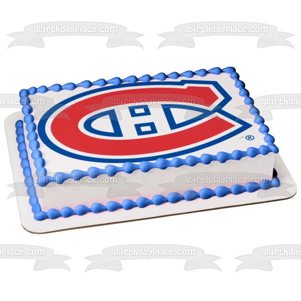 Montreal Canadiens 1917-1918 Logo Club De Hockey Canadien Imagen comestible para decoración de tarta ABPID06716 