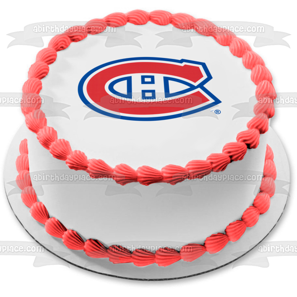 Montreal Canadiens 1917-1918 Logo Club De Hockey Canadien Imagen comestible para decoración de tarta ABPID06716 