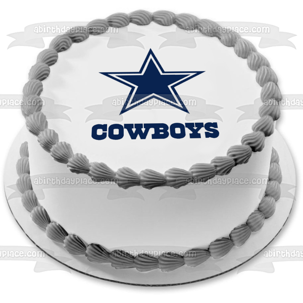 Dallas Cowboys 1964-presente Logotipo Estrellas NFL Imagen comestible para decoración de tarta ABPID07170 