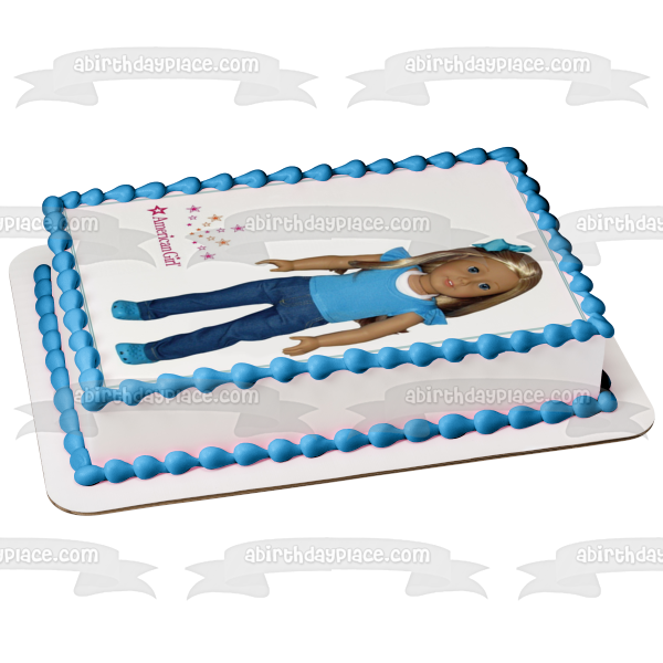 American Girl Truly Me and Stars Edible Cake Topper Image ABPID07176