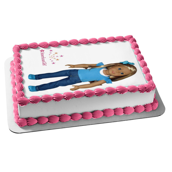 American Girl Truly Me and Stars Edible Cake Topper Image ABPID07176