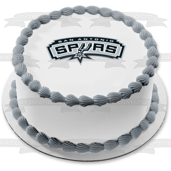 San Antonio Spurs 2018 Logo NBA Edible Cake Topper Image ABPID07181