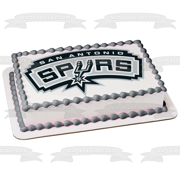 San Antonio Spurs 2018 Logo NBA Edible Cake Topper Image ABPID07181