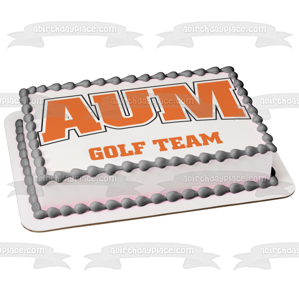 Aum Auburn University at Montogmery Golf Team Logo Edible Cake Topper Image ABPID06772