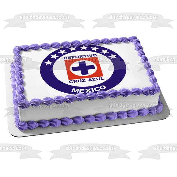 Deportivo Cruz Azul Mexico Logo Soccer Club Mexican Football Club Edible Cake Topper Imagen ABPID07186 