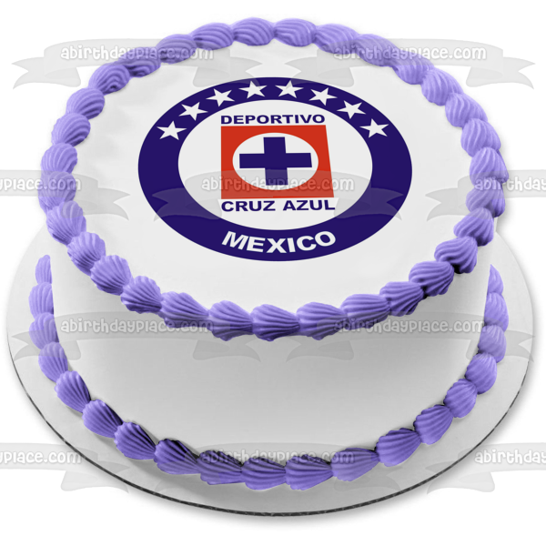 Deportivo Cruz Azul Mexico Logo Soccer Club Mexican Football Club Edible Cake Topper Imagen ABPID07186 