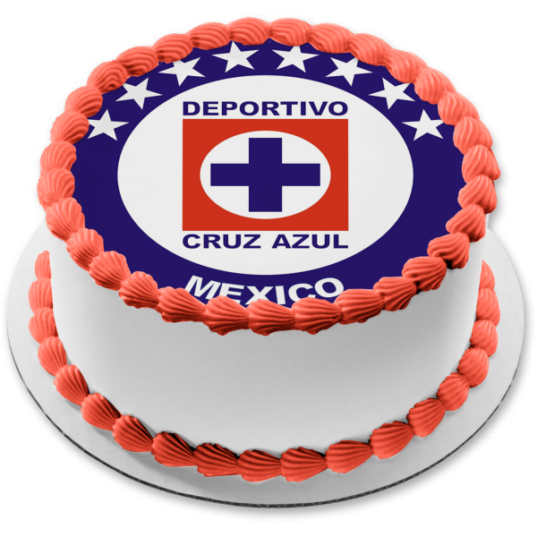 Deportivo Cruz Azul Mexico Logo Soccer Club Mexican Football Club Edible Cake Topper Imagen ABPID07186 