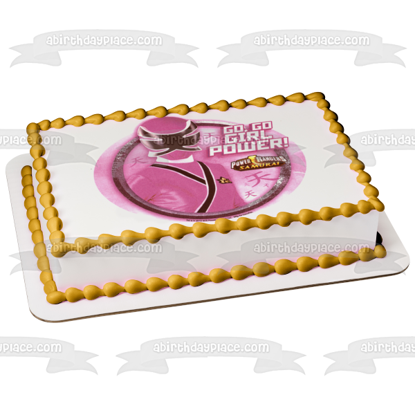 Power Rangers Samurai Pink Ranger Kimberly Hart Edible Cake Topper Image ABPID07262