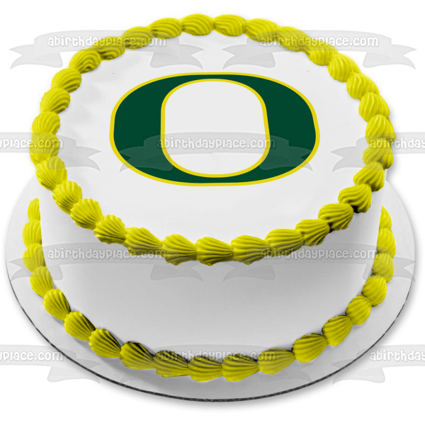 Imagen comestible para tarta con logotipo de los Ducks de la Universidad de Oregon ABPID06872 