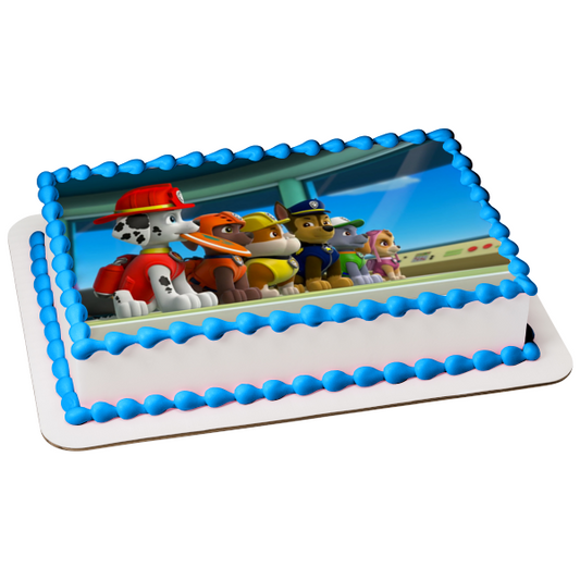 Paw Patrol Chase Everest Skye Zuma Marshall y Rocky decoración comestible para tarta imagen ABPID07300 