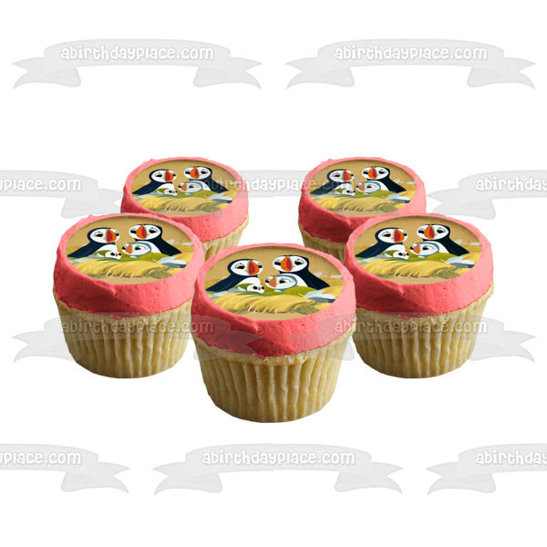 Imagen comestible para tarta de Puffin Rock Oona Baba y arcoíris ABPID07327 