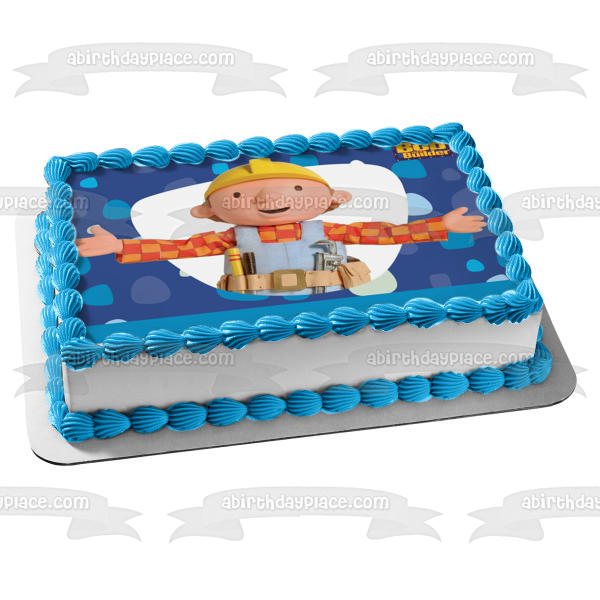 Bob the Builder Tool Belt and a Construction Hat Edible Cake Topper Image ABPID07357