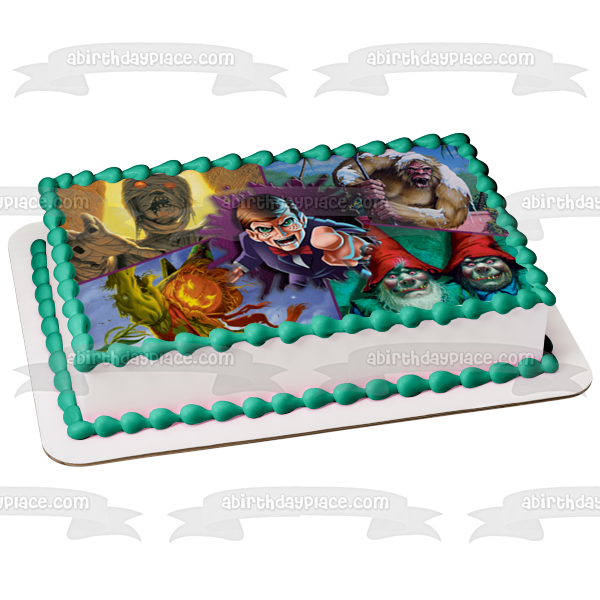 Imagen de decoración comestible para tarta con Slappy the Dummy de Goosebumps Villans ABPID06947 