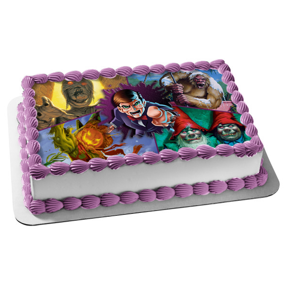 Imagen de decoración comestible para tarta con Slappy the Dummy de Goosebumps Villans ABPID06947 