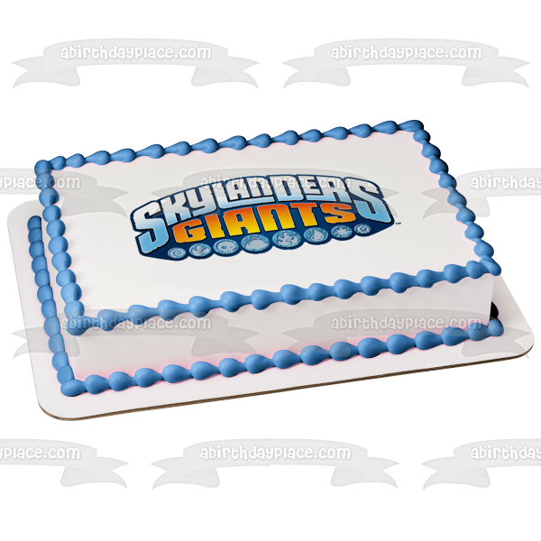 Imagen comestible para decoración de tarta con el logotipo de los Gigantes de Skylanders ABPID07622 