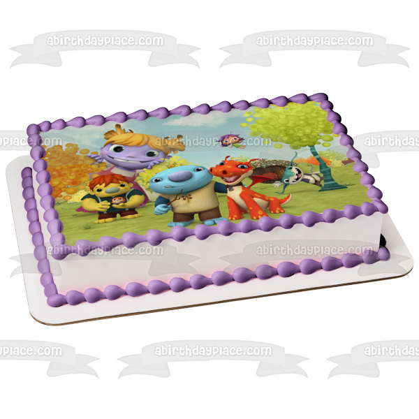 Wallykazam Bobgoblin Gina Giant Norville Libby Light Sprite Ogre Doug and Trees Edible Cake Topper Image ABPID07641