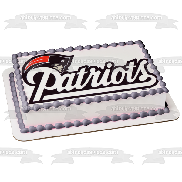 Imagen comestible para tarta con logotipo de los New England Patriots de la NFL National Football League ABPID07484 