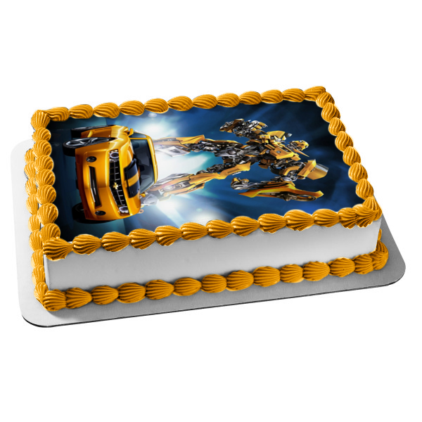 Transformers Bumblebee Autobot y Goldwheels Chevy Car decoración comestible para tarta imagen ABPID07495 