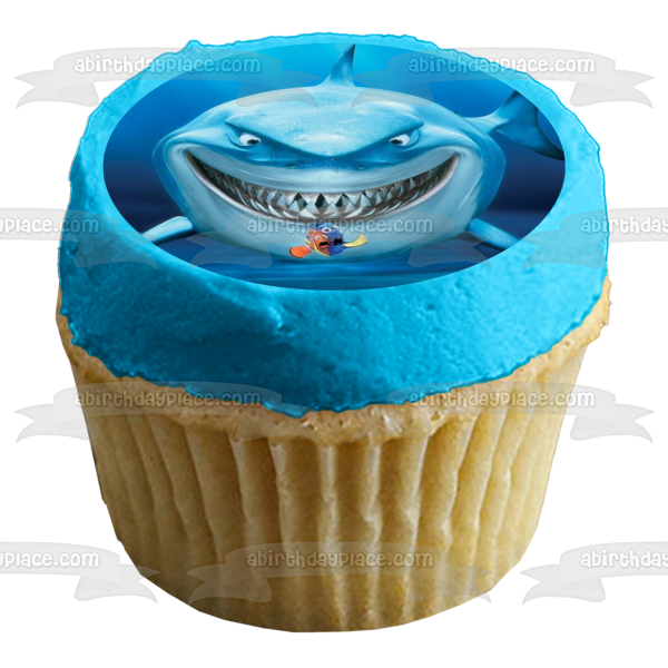 Buscando a Nemo Dory Marlin y Bruce decoración comestible para tarta imagen ABPID07508 