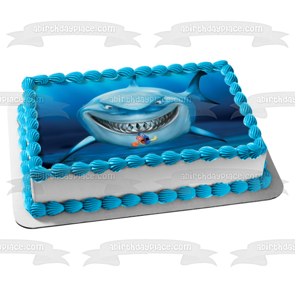 Buscando a Nemo Dory Marlin y Bruce decoración comestible para tarta imagen ABPID07508 