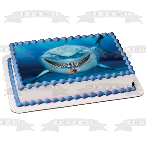 Buscando a Nemo Dory Marlin y Bruce decoración comestible para tarta imagen ABPID07508 