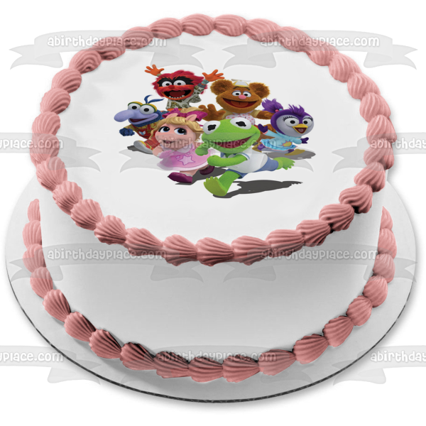 Muppet Babies Kermit Miss Piggy Gonzo Animal Fozzie Bear y Summer Edible Cake Topper Imagen ABPID07510 