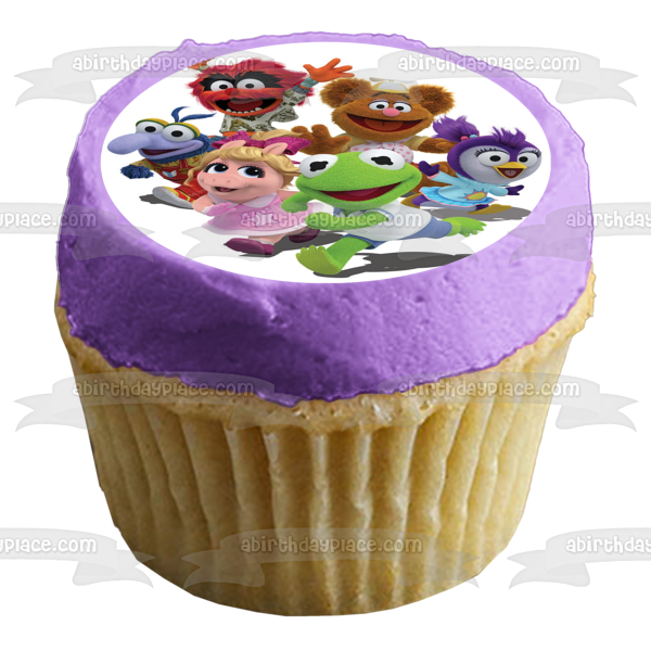 Muppet Babies Kermit Miss Piggy Gonzo Animal Fozzie Bear y Summer Edible Cake Topper Imagen ABPID07510 