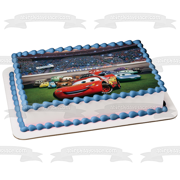 Cars Lightening McQueen Mater Doc Hudson Sally Ramone Fillmore Lizzie y Flo Adorno comestible para tarta Imagen ABPID07699 