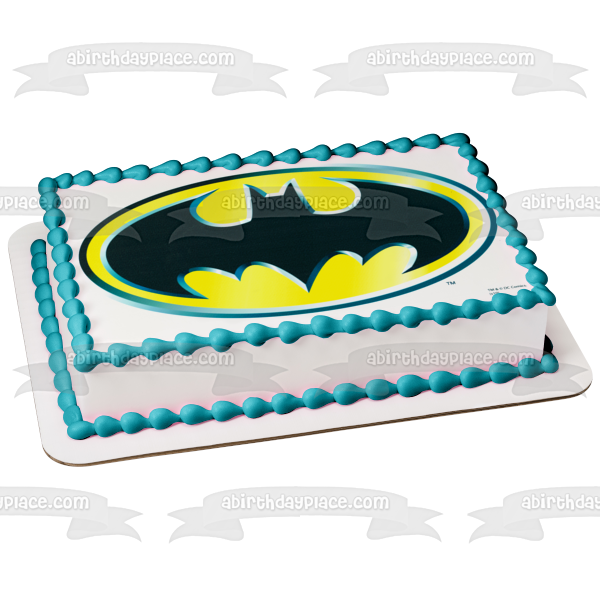 Imagen comestible para decoración de tarta con el logotipo de Batman ABPID07536 