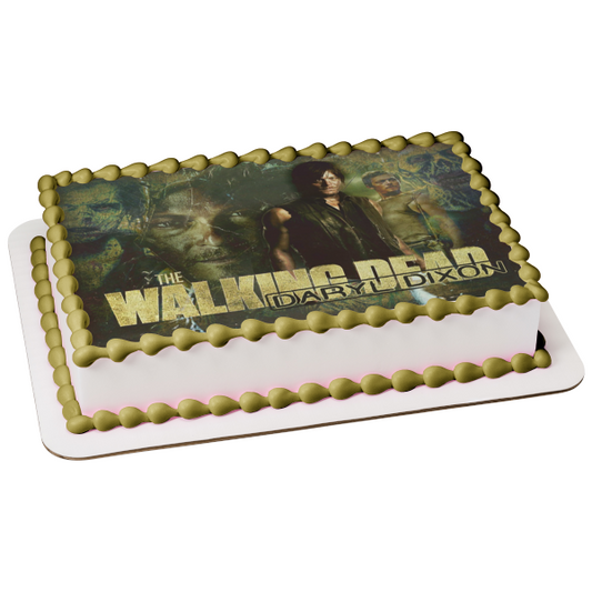 Imagen comestible para decoración de tarta de The Walking Dead Daryl Dixon y Zombies ABPID07568 