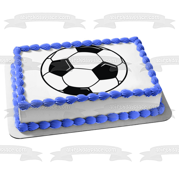 Imagen comestible para decoración de tarta de balón de fútbol ABPID07757 