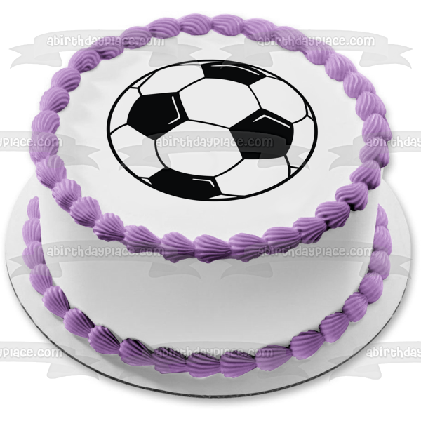 Imagen comestible para decoración de tarta de balón de fútbol ABPID07757 