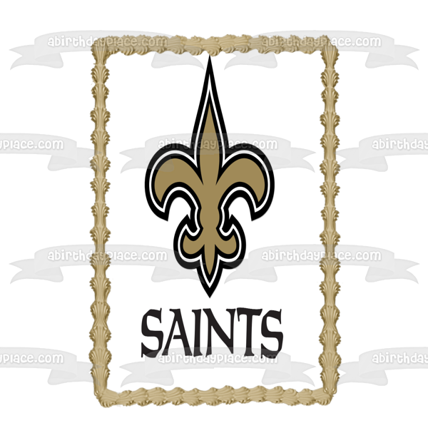 Imagen comestible para tarta con logotipo de los New Orleans Saints de la NFL ABPID07760 