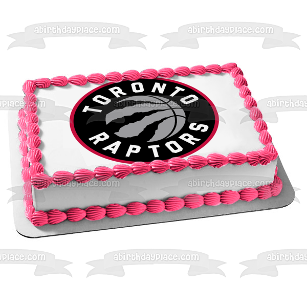 Imagen comestible para tarta con logotipo del equipo canadiense de baloncesto profesional de la NBA Toronto Raptors ABPID07771 