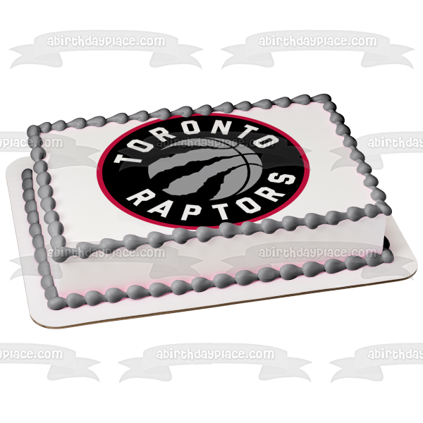 Imagen comestible para tarta con logotipo del equipo canadiense de baloncesto profesional de la NBA Toronto Raptors ABPID07771 