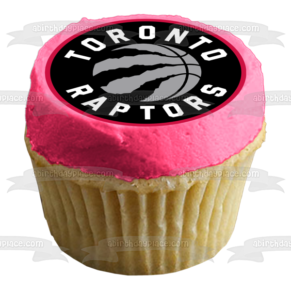 Imagen comestible para tarta con logotipo del equipo canadiense de baloncesto profesional de la NBA Toronto Raptors ABPID07771 