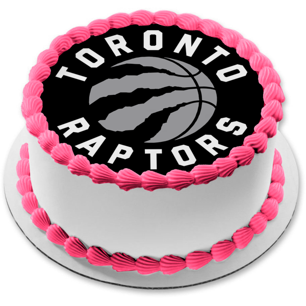 Imagen comestible para tarta con logotipo del equipo canadiense de baloncesto profesional de la NBA Toronto Raptors ABPID07771 