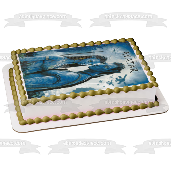 Imagen de decoración comestible para tarta de Avatar Pandora Na'vi Jake Sully y Neytiri ABPID07783 