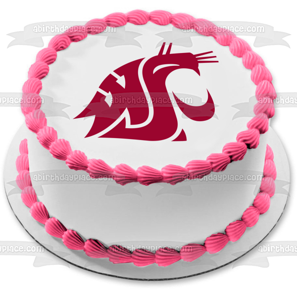 Imagen comestible para tarta con logotipo de Washington State University Cougars Wsu NCAA ABPID07950 