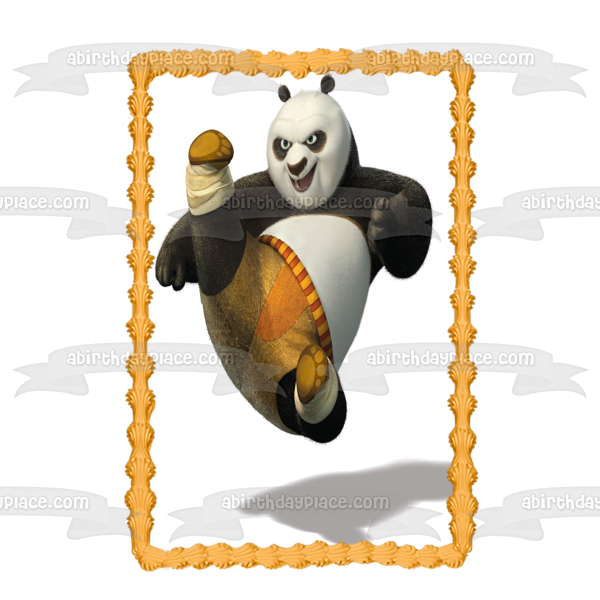 Imagen comestible para tarta de Kung Fu Panda Po saltando ABPID07973 