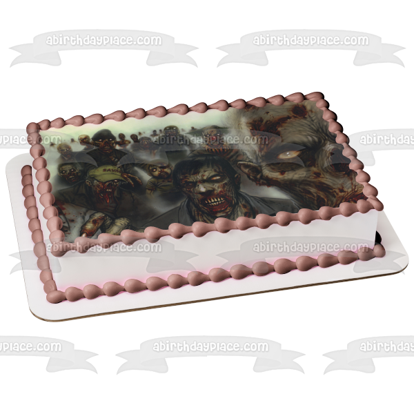 The Walking Dead Zombies Edible Cake Topper Image ABPID07820