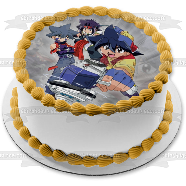 Imagen comestible para decoración de tarta de Beyblade Burst Tyson Kai y Hiro ABPID08055 