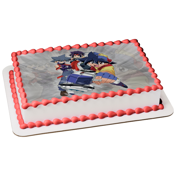 Imagen comestible para decoración de tarta de Beyblade Burst Tyson Kai y Hiro ABPID08055 